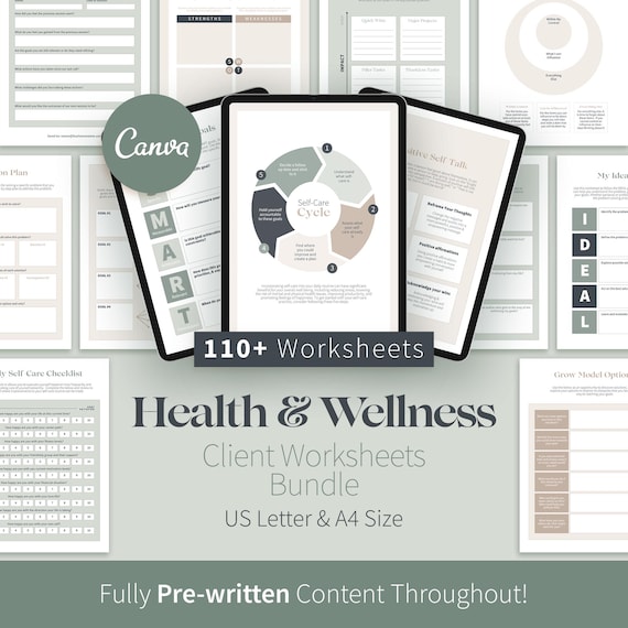 Health and Wellness Coach Worksheet Templates, Health and Life Coaching Templates, Wellness Coach, Holistic Coaching tools and resources