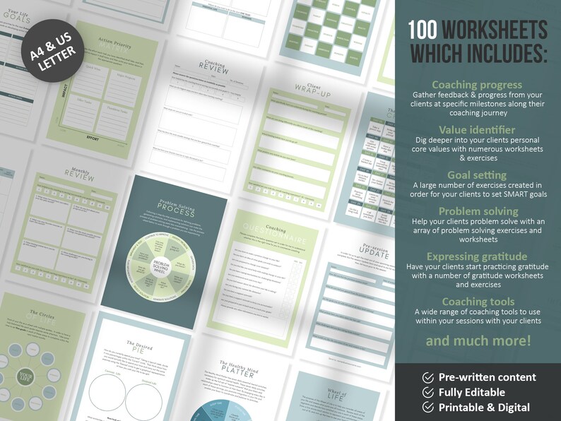 Coaching Client Onboarding Toolkit Life Coaching Worksheets Life