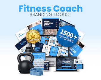 Fitness Coach Canva Toolkit, Personal Trainer Business Bundle, Coaching Resources