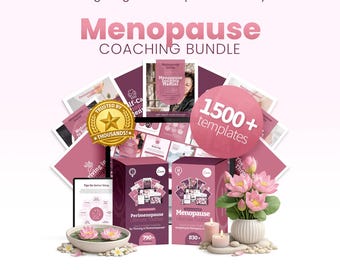 Menopause & Perimenopause Canva Templates, Hormone Health Workbooks Guides Worksheets, Journal Planners Instagram, Coach Toolkit