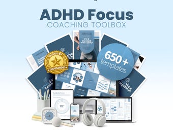 ADHD Toolbox, Adult ADHD Canva Templates, Coaching Tools, Executive Function, Printable Planners & Trackers, Neurodivergent, Self-Care ebook