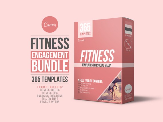 Fitness Template Bundle | Fitness Instagram Templates | Fitness Template | Canva Template | Personal Trainer | Fitness Coach