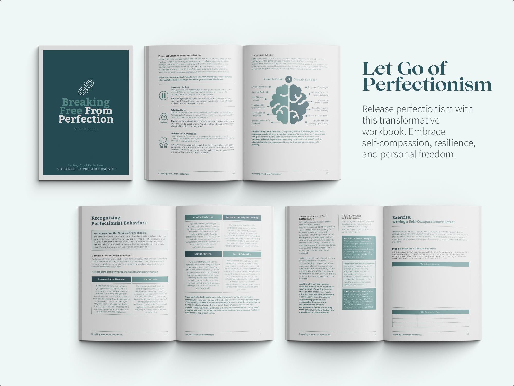 Self-esteem Workbook Bundle, 200+ Page Confidence Worksheets, Self ...