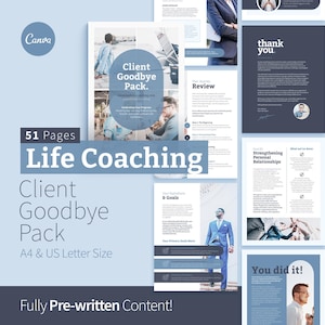Life Coaching Client Goodbye Pack, Coach Offboarding Packet, Client Exit Book, Canva Template, Client Offboarding Resource, Business Tools