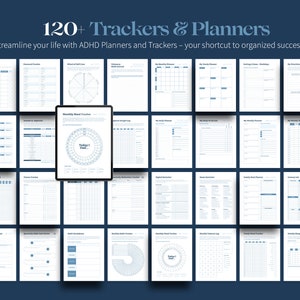 ADHD Planner and Tracker Canva Templates, Adult ADHD Coaching Tools image 5