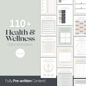 Health and Wellness Coach Worksheet Templates, Health and Life Coaching Templates, Wellness Coach, Holistic Coaching tools and resources