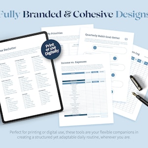 ADHD Planner and Tracker Canva Templates, Adult ADHD Coaching Tools image 7