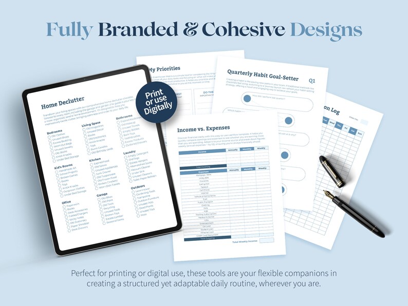 ADHD Planner and Tracker Canva Templates, Adult ADHD Coaching Tools image 7