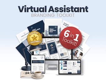 Virtual Assistant Branding Toolkit, Client Onboarding Forms, Welcome Pack & Proposal, Canva Templates for VA Social Media Manager