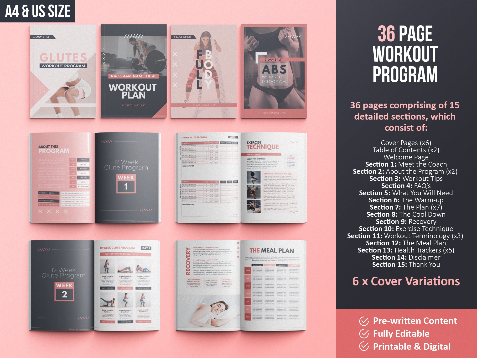 Fitness Ultimate Toolkit Personal Trainer Templates Etsy monthly-fitness-plan-for-beginners-this-is-a-four-week-fitness-plan
