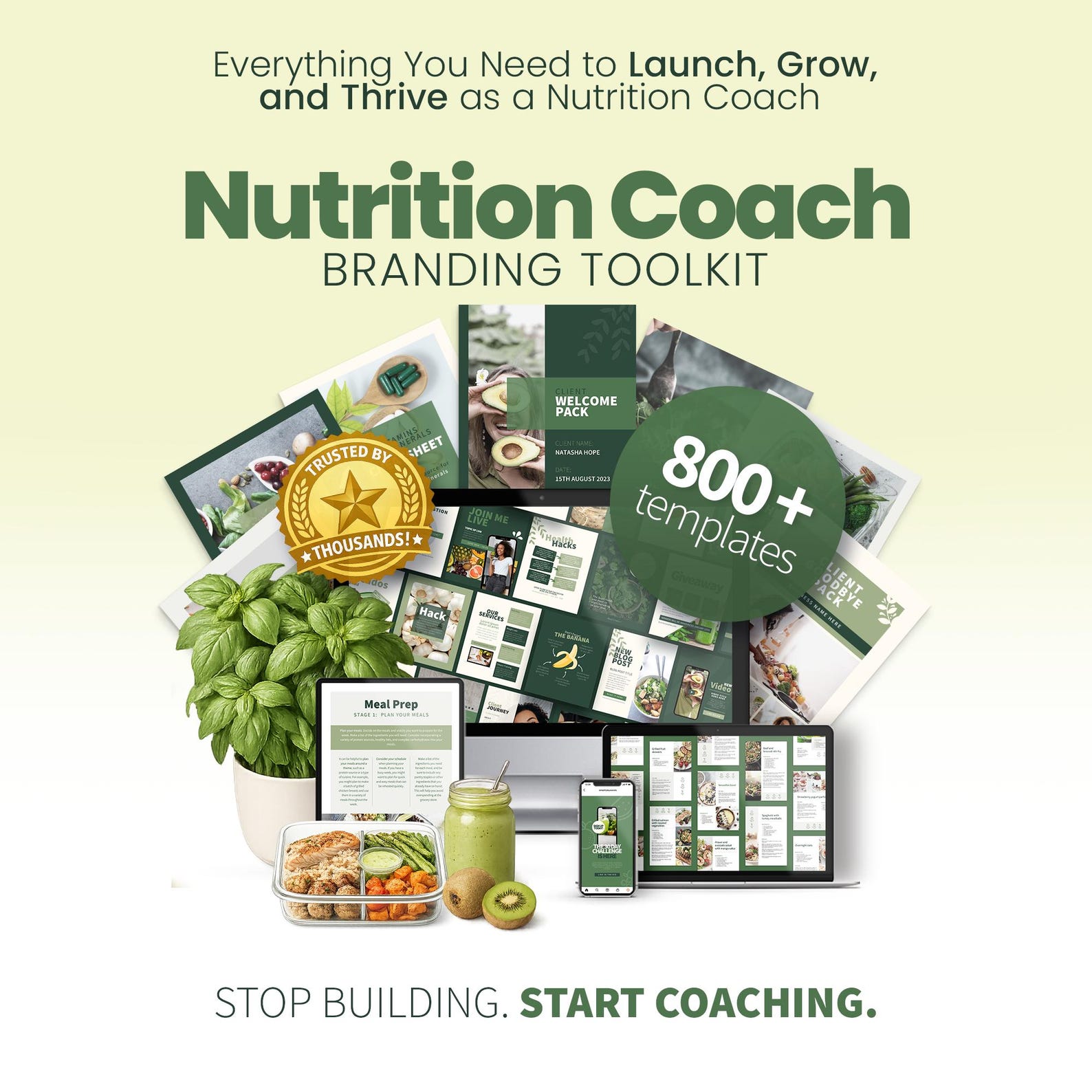 800+ Nutrition Canva Templates, Dietitian Toolkit, Client Welcome Pack ...