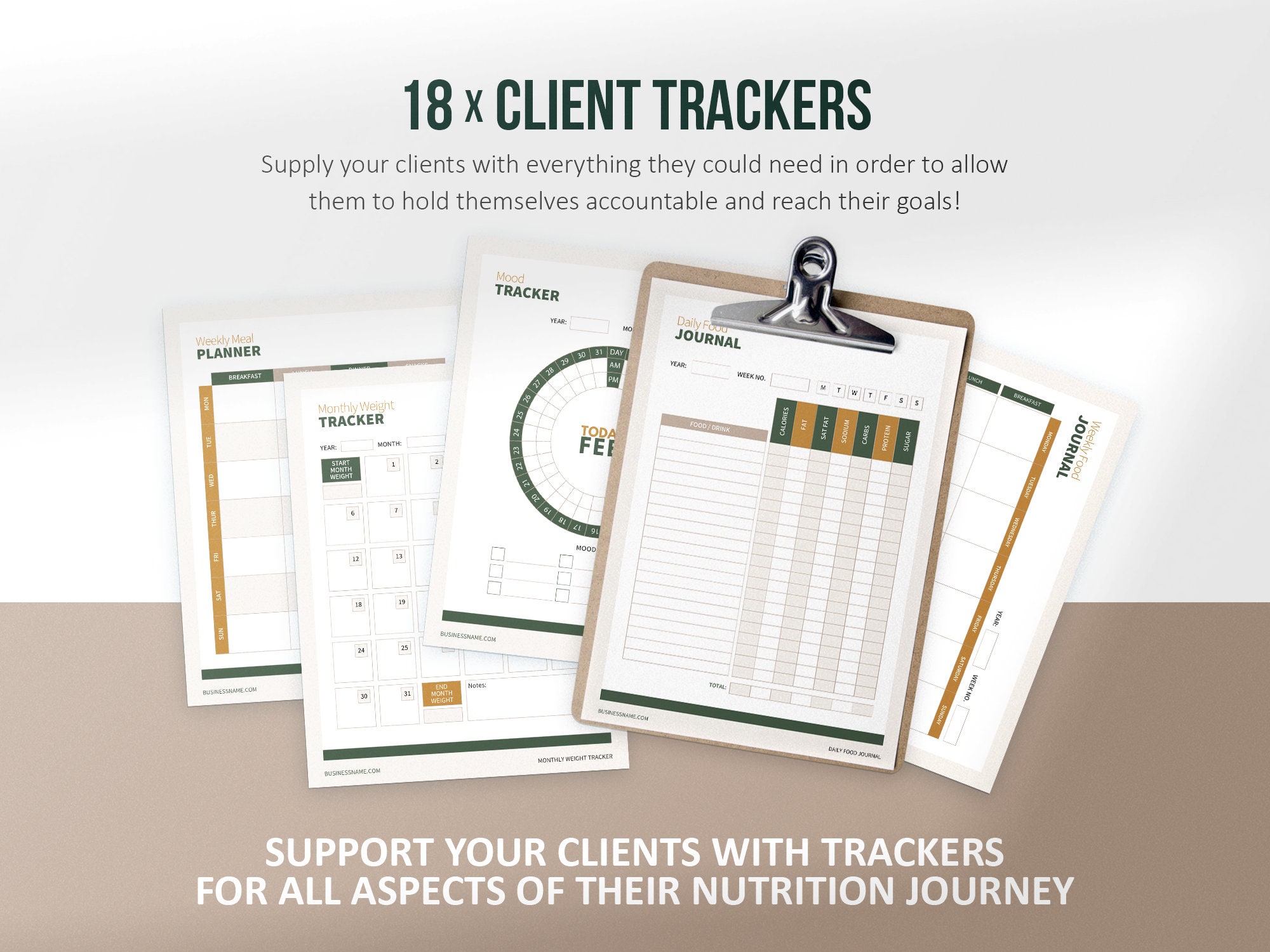 Nutrition Coach Client Intake Forms and Nutrition Trackers | Dietitian ...