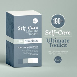 Self-Care Ultimate Toolkit for Holistic Wellness, Canva Templates, Self Care Journal, Coaching and Therapy Tool, Mindfulness Worksheets