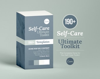 Self-Care Ultimate Toolkit, 190+ Canva Templates, Self-Care Workbook Journal & Worksheets, Therapist, Life Coach Client Tools, Printable