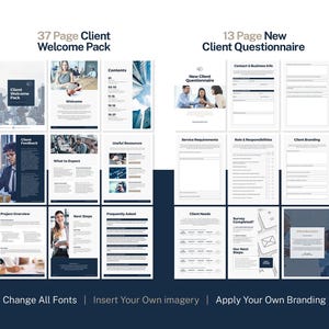 Virtual Assistant Branding Toolkit, Client Onboarding Forms, Welcome Pack (Canva Template) image 4