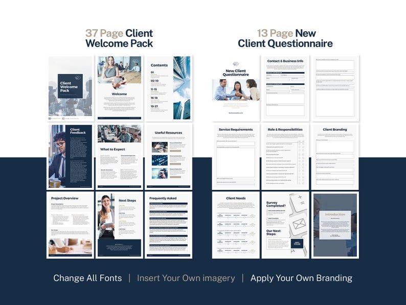 Virtual Assistant Branding Toolkit, Client Onboarding Forms, Welcome Pack (Canva Template) image 4