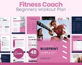 12-Week Beginner Workout Plan for Personal Trainers, Strength Training Workout Program (Canva Template)