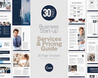 Services and Pricing Guide Template, Client Onboarding Canva Template