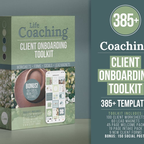 Coaching Client Onboarding Toolkit Life Coaching Worksheets Etsy