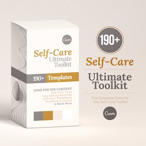 Self-Care Ultimate Toolkit for Holistic Wellness, Canva Templates, Self Care Journal, Coaching and Therapy Tool, Mindfulness Worksheets