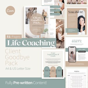 Life Coaching Client Goodbye Pack, Coach Offboarding Packet, Client Exit Book, Canva Template, Client Offboarding Resource, Business Tools