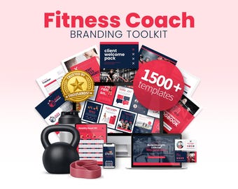 Fitness Coach Canva Toolkit, Personal Trainer Business Bundle, Coaching Resources