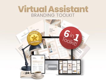Virtual Assistant Toolkit, Client Onboarding Canva Templates, Welcome Pack Proposal & Forms, VA Social Media Manager Business Bundle