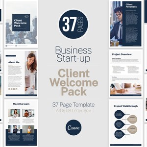 Client Welcome Pack Template, Virtual Assistant Onboarding Canva Pack ...