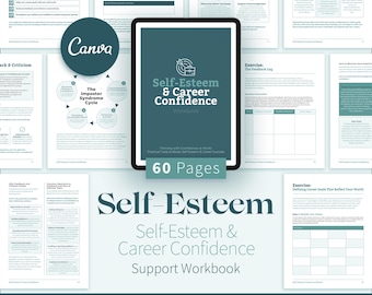 Caderno de exercícios para aumentar a confiança na carreira e a autoestima (modelo do Canvas)