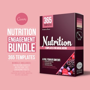 Nutrition Template Bundle | Nutrition Instagram Templates | Nutrition Template | Food Instagram Templates | Canva Template | Nutritionist