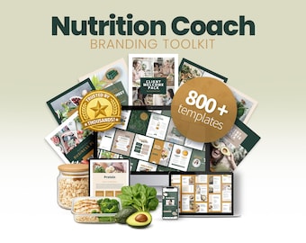 Ernährungswissenschaftlerin Canva Template Toolkit | Gesundheit, Rezeptbuch (Digitaler Download)