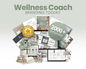 Health and Wellness Branding Toolkit, Wellbeing Canva Templates, Health Coaching, Instagram Post and Feed Templates,  Holistic Life Coach