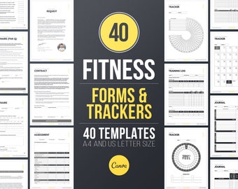 Personal Trainer Client Intake Forms and Fitness Trackers | PARQ | Personal Trainer Forms | Training Logs | Programming Templates