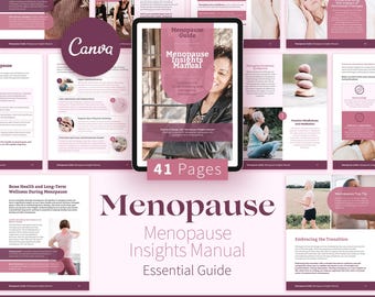 Menopause Insights Manual, Hormone Health eBook, Canva Template