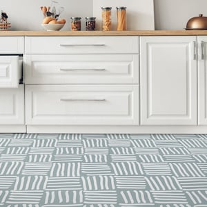 Striped Abstract Mosaic Vinyl Flooring, Gray Baby Shower Ideas, White Abstract Decor, Retro Comfort Flooring, Ideas For Work