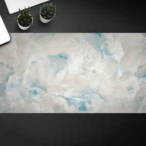 High Resolution Natural Marble Desk Mat, Keyboard Pad, Desktop Blotter, Furniture Protection, Various size, Home Office