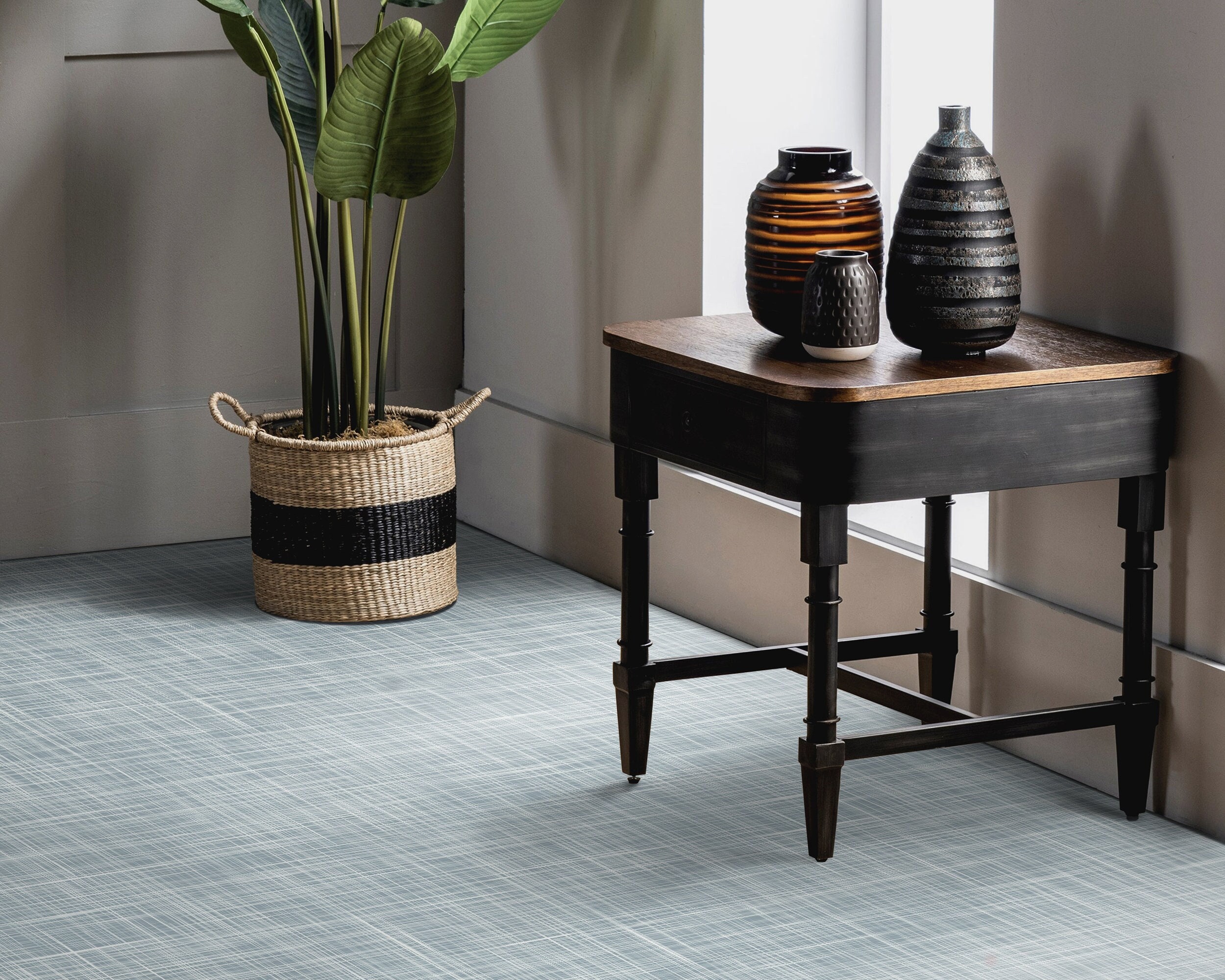 Leinen Textur Vinylboden, blaue Platte Vinylboden, weiße Retro Boden Kunst, Material Küche Makeover, Schlafzimmer Inspirationen