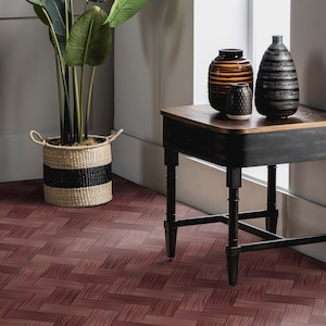 Natural Texture Parquet Herringbone Vinyl Flooring, Brown Art Floor, Beige Custom Flooring, Wood Decorative Flooring, Bedroom Inspirations