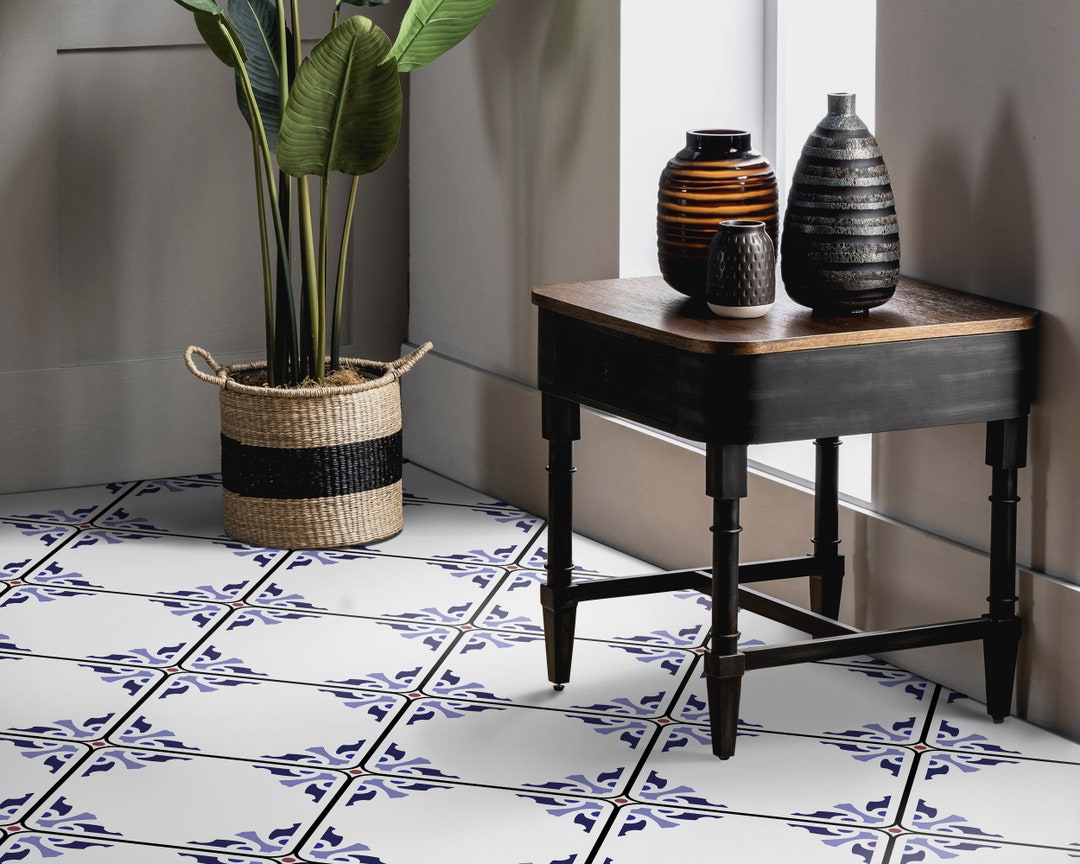 Modern Spanish Tiles Vinyl Flooring, White Ideas for Work, Purple Vivid Colors Inks, Modern High