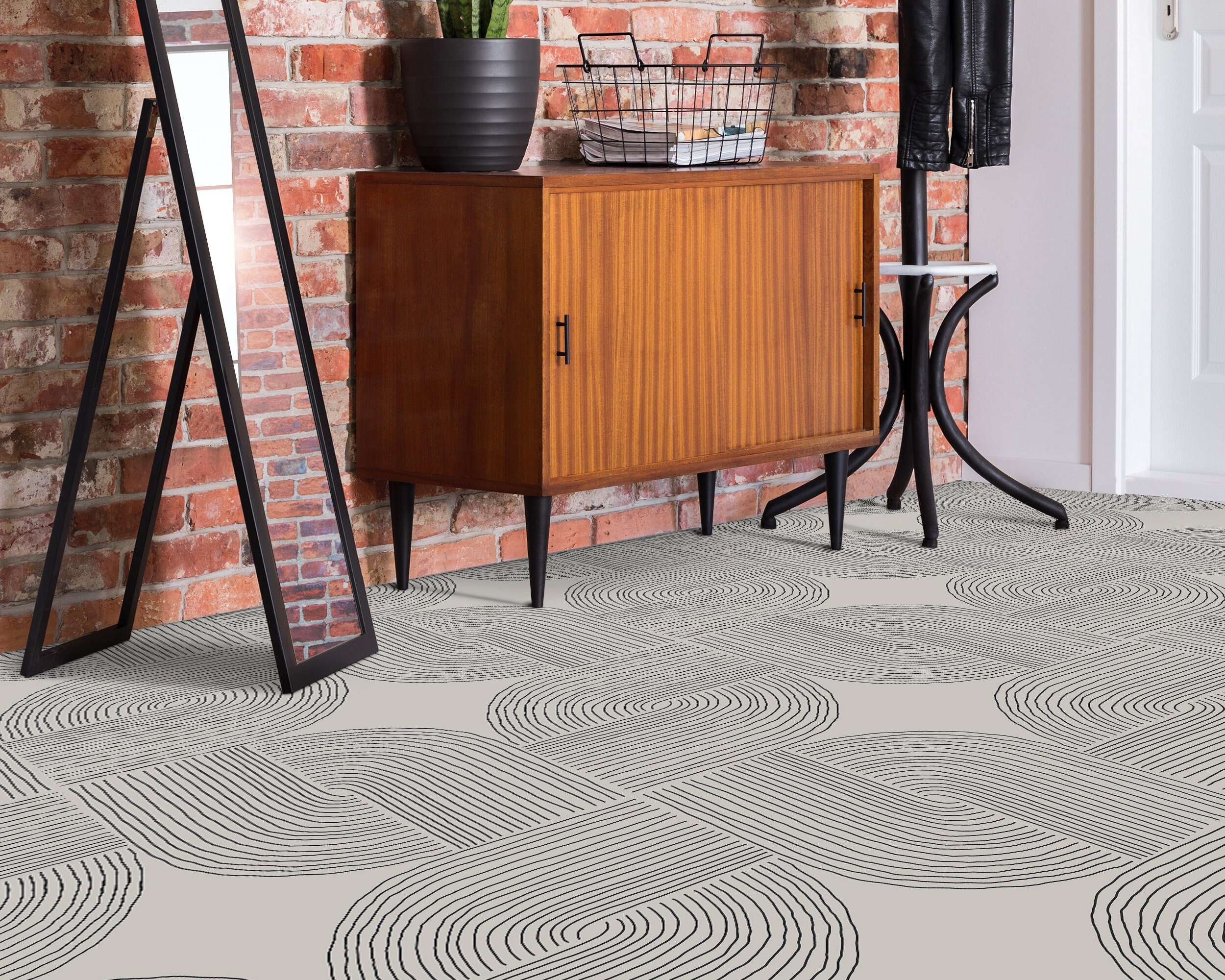 Moor Vinyl PVC Flooring, Linoleum, Azulejos Floor Decor, DIY Flooring 26TL  