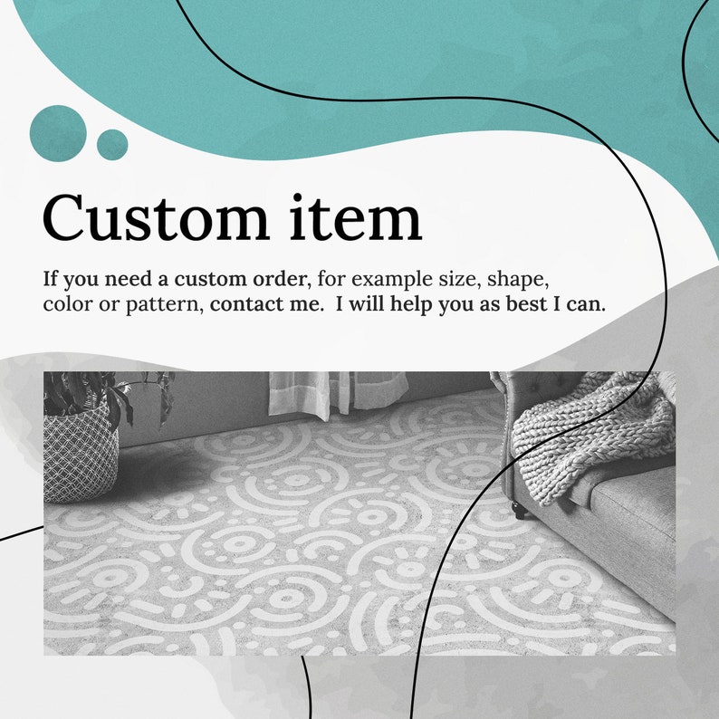Painting Meadow Spring Vibes Vinyl Flooring, Green Retro Floor Cover, White Flooring Decor, Flowers Modern Flooring, Baby Shower Ideas image 6
