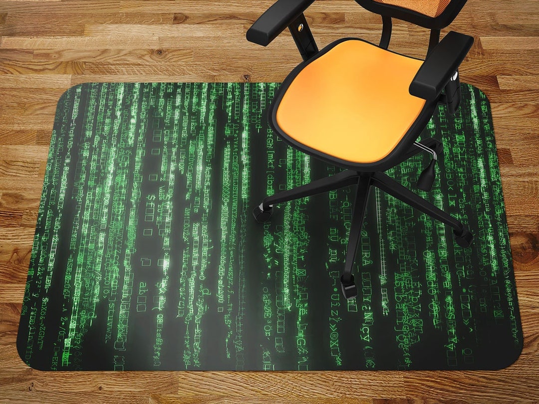 Matrix Chair Mat, Glass Chair Mat, Office Vinyl Floor Mat, Modern ...