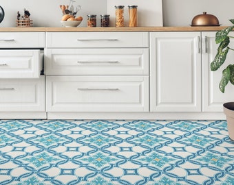 Turkish Tiles Decorative Vinyl Flooring, Beige Linoleum In Roll, Blue Homecoming Proposal Ideas, Oriental Aesthetic Room Decor