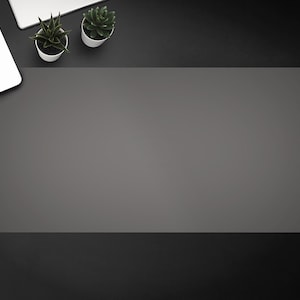 Dark Gray Desk Pad, Keyboard Pad, Desktop Blotter, Furniture Protection, Various size, Home Office