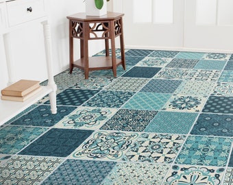 Portugal Classic Taco Tiles Vinyl Flooring, Blue Art Floor, White Baby Shower Ideas, Patchwork Ideas For Work, Homecoming Proposal Ideas