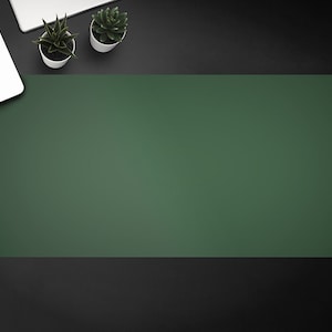 Dark Green Desk Pad, Keyboard Pad, Desktop Blotter, Furniture Protection, Various size, Home Office