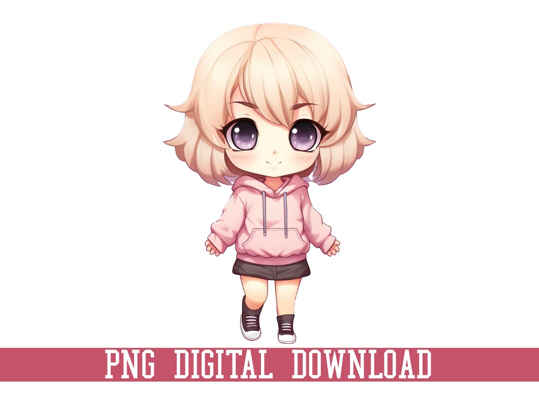 Cute Anime Girl Clipart ,anime Girl Png, Animeinspired Digital Art Collection, Instant Download