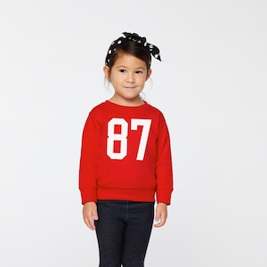 MADE IN KC 87 Toddler Kansas City Arrowhead Red Sweatshirt Long & Short Sleeve T-Shirt Kelce | Perfect for Game Day! | Soft!