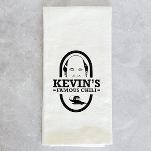 kevin&#39;s famous chili kevin malone quote  office funny kitchen towel housewarming gift