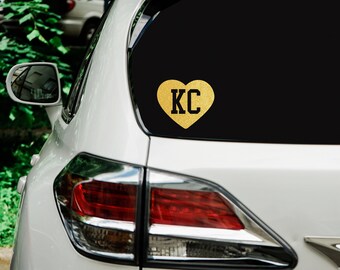 Kansas City Heart Decal for Car, Truck, Water Bottle, Tumbler Sticker KC Football | Arrowhead